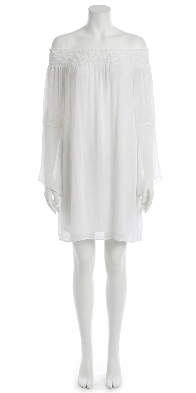 NEW GIGI MODA benedetta long sleeve dress in white